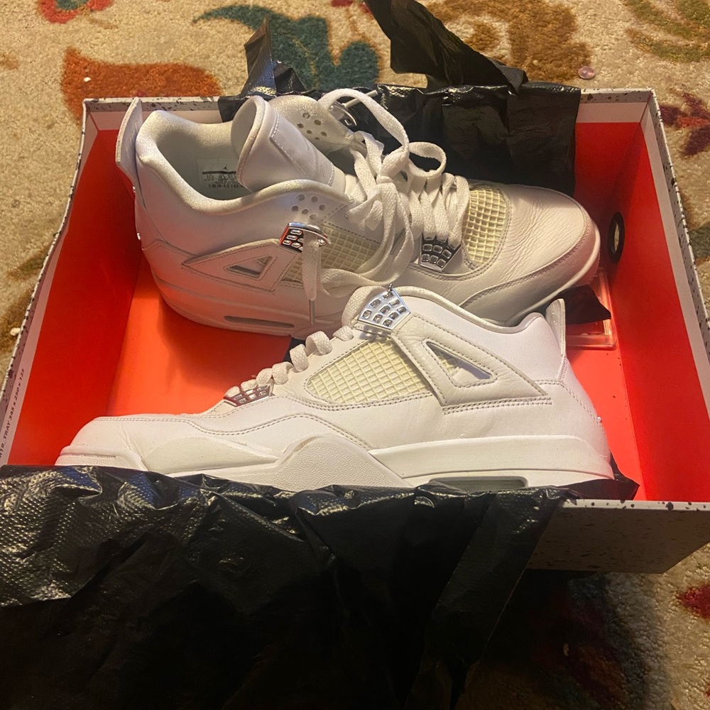 Jordan’s white with Silver Chrome